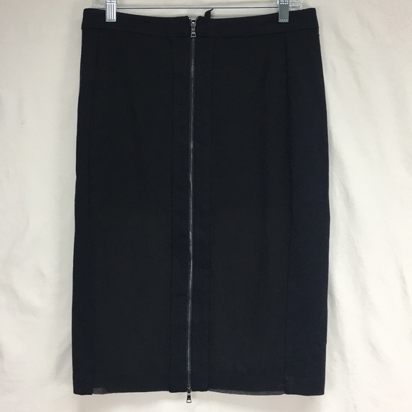 BCBGMAXAZRIA Black Francesca Mesh Pencil Skirt - Picture 1 of 8